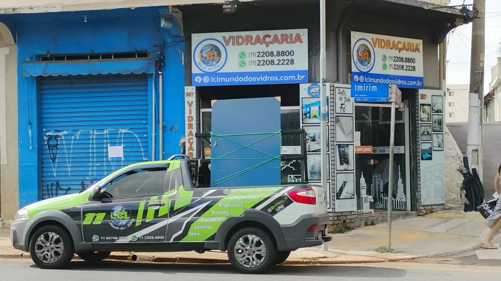 Vidraçaria LCL Mundo dos Vidros no Imirim - Fachada da Loja